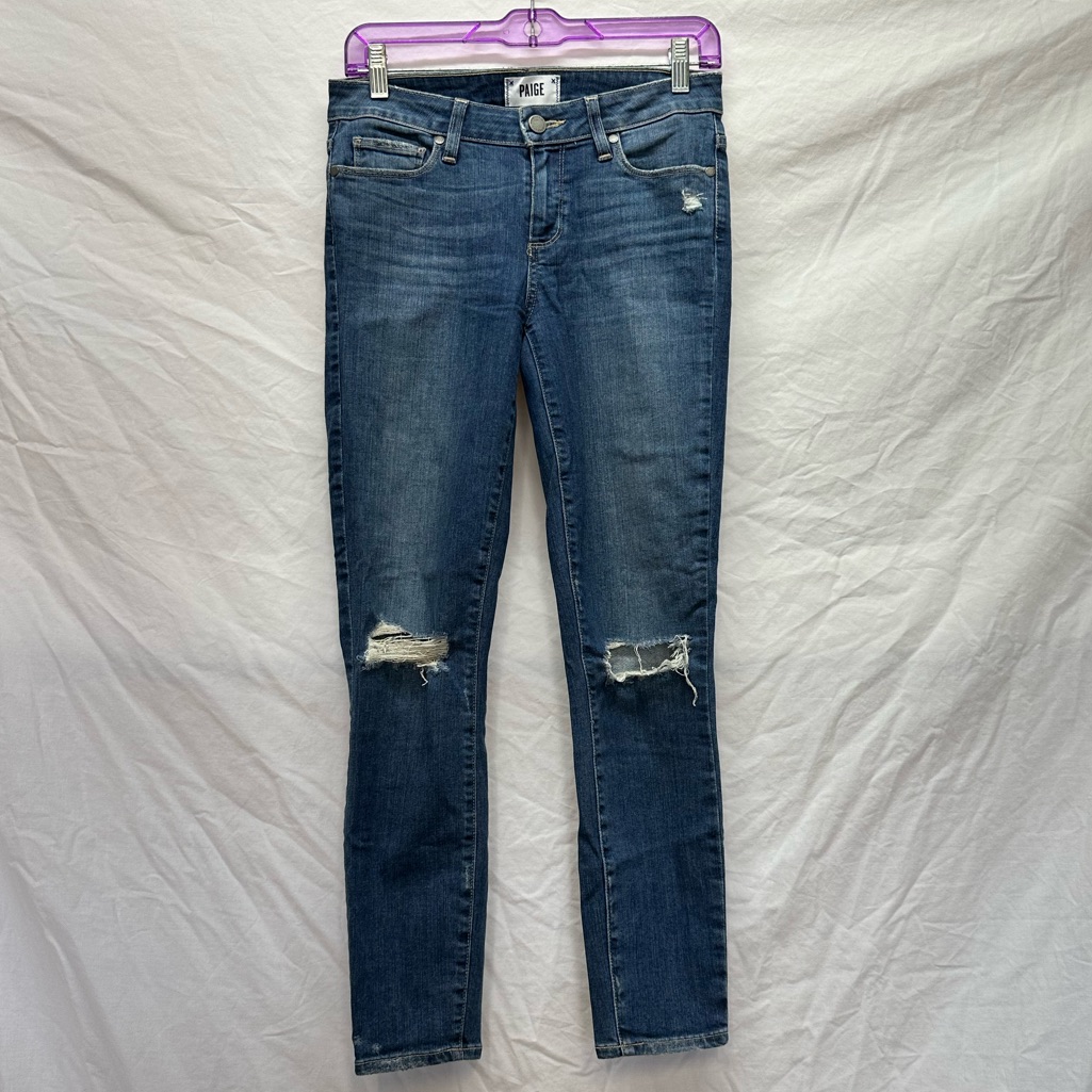 Paige Verdugo Crop Blue Jeans Size 27
